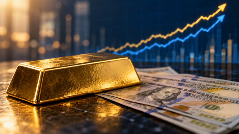 سوق سندات وعوائد أمريكية مرتبطة بالدولار والذهب