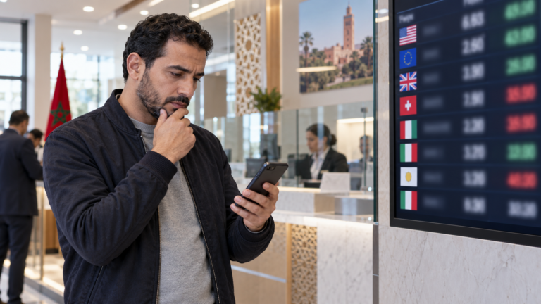 مغربي يقارن سعر صرف العملة بين الهاتف ومكتب الصرف